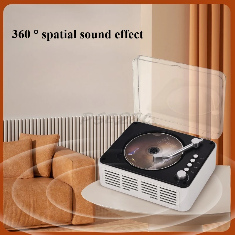 Retro Multifunctional CD Player Home Bluetooth Speaker 360 ° Spatial Sound Effect Radio Album CD Player view 5