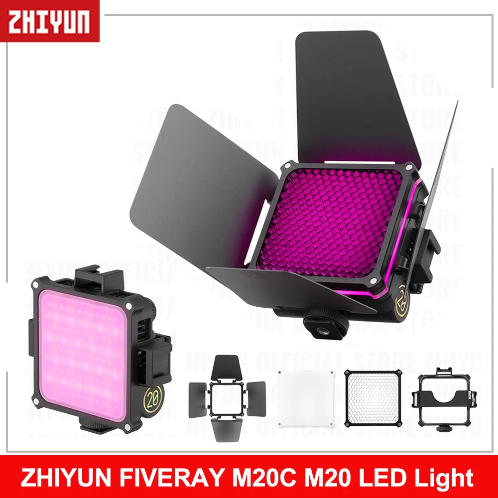 

ZHIYUN FIVERAY M20C RGB 20 Вт M20 светодиодный светильник для видеосъемки 2500K-10000K светильники для фотосъемки заполняющая лампа управление через приложение для фотостудии