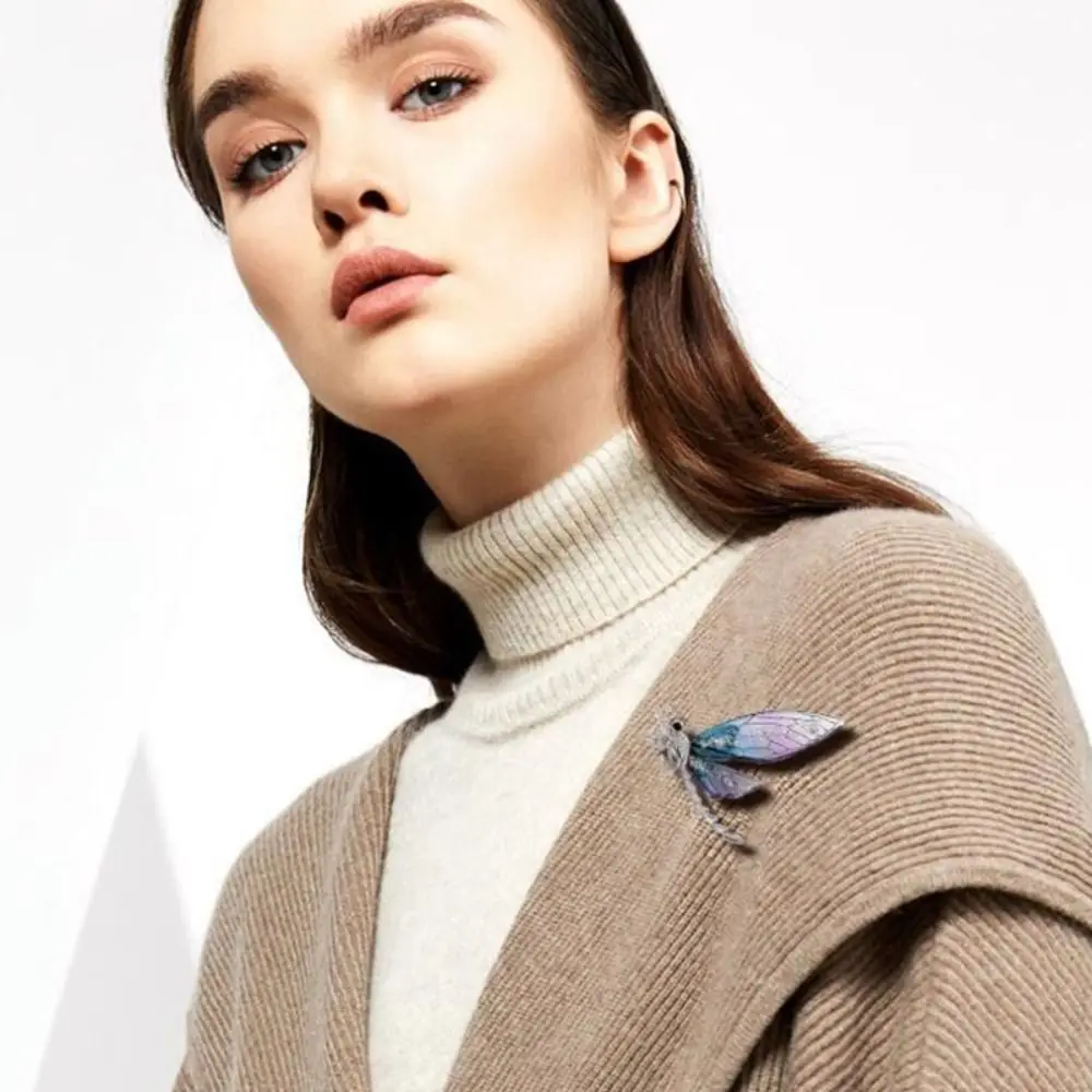 고품질 잠자리 모양 브로치 라인스톤 모조 진주 배지 핀 합금 장신구 핀 여성 소녀용