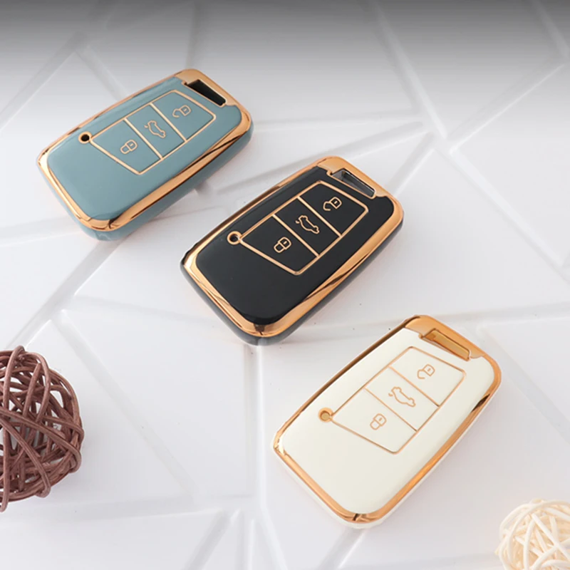 

Мягкий чехол из ТПУ для автомобильного дистанционного ключа, чехол для VW Volkswagen Passat B8 Magotan Tiguan Golf для Skoda Kodiaq Superb A7, аксессуары