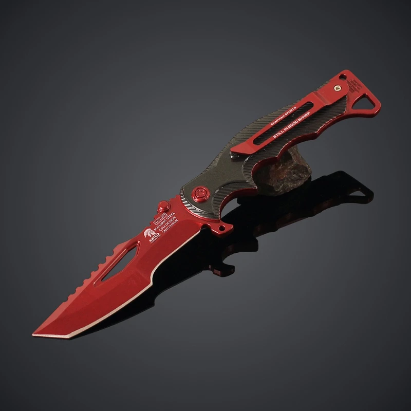 Arena Breakout jeu périphérique cerf-volant rouge couteau armes modèle couteau de terrain pliable en métal non aiguisé artisanat ornement garçon cadeau jouet