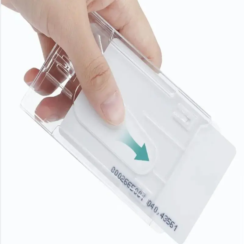 Working Permit Case Double Card Hold Badge Holder for Staff Exhibition ID Card Protector Cover Credit Pass Work Card Sleeve