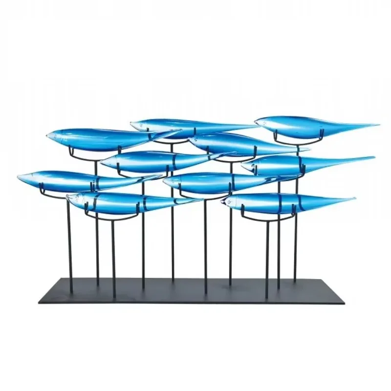

High-quality fish-shaped glass decoration handmade home decoration glass craftsmanship