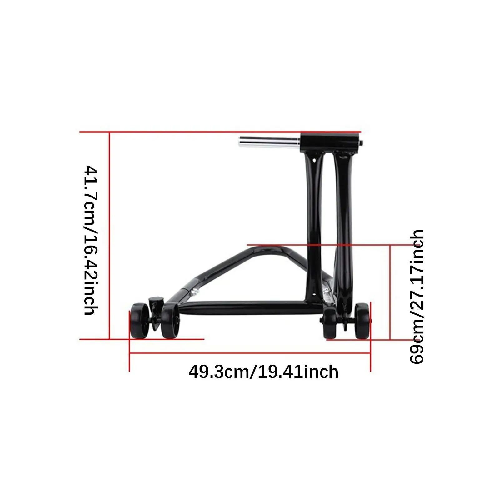 

Motorcycle Stand Black Easy to Install Metal Sturdy Heavy Duty Maintenance Tool Compatible Motorcycle Lift Jack Stand Wheel Lift