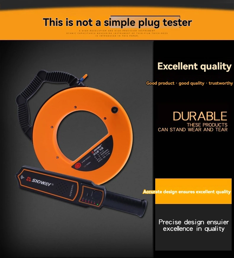 Detector de bloqueio de tubulação sem fio eletricista tubo de plástico pvc rosqueamento de tubulação detector de bloqueio de parede removedor de bloqueio