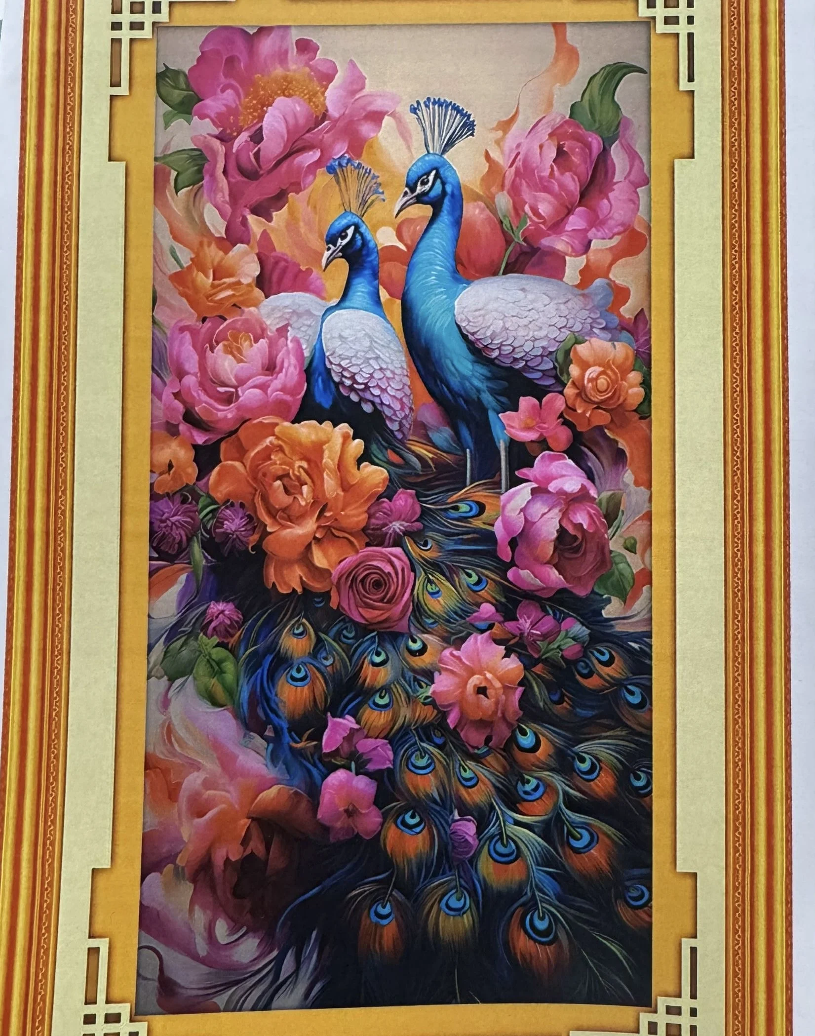 

11CT цветок павлина вышивка DIY наборы с принтом в китайском стиле вышивка крестиком нитки наборы для рукоделия домашний декор ремесла Новое поступление