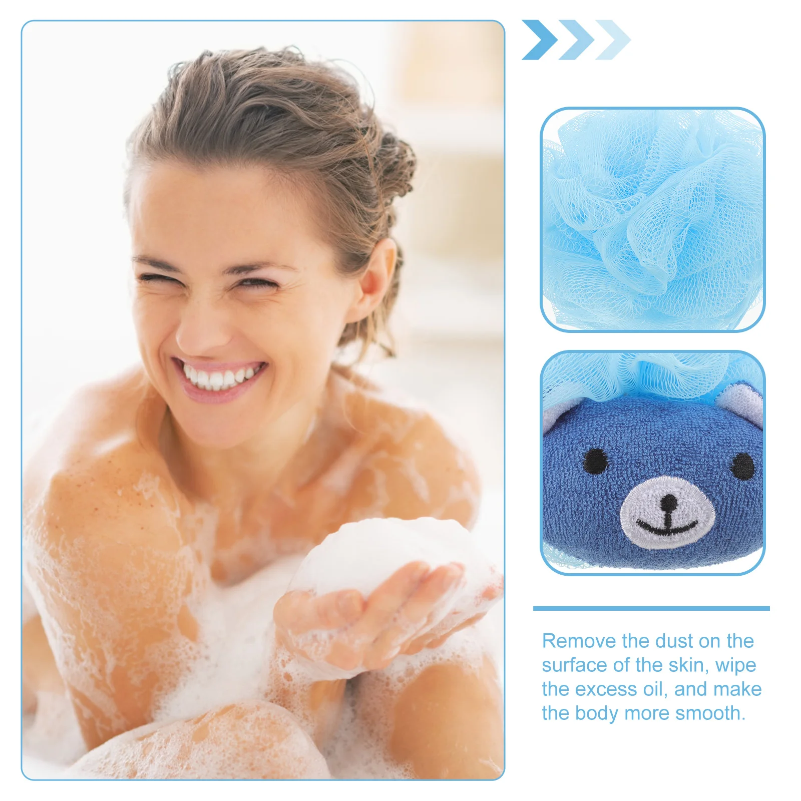 

Body Puff Bath Sponge Super Soft Yet Effective Scrubbing Texture Enhanced Foaming Bath Ball for Daily Shower Use Hotel Home Spa