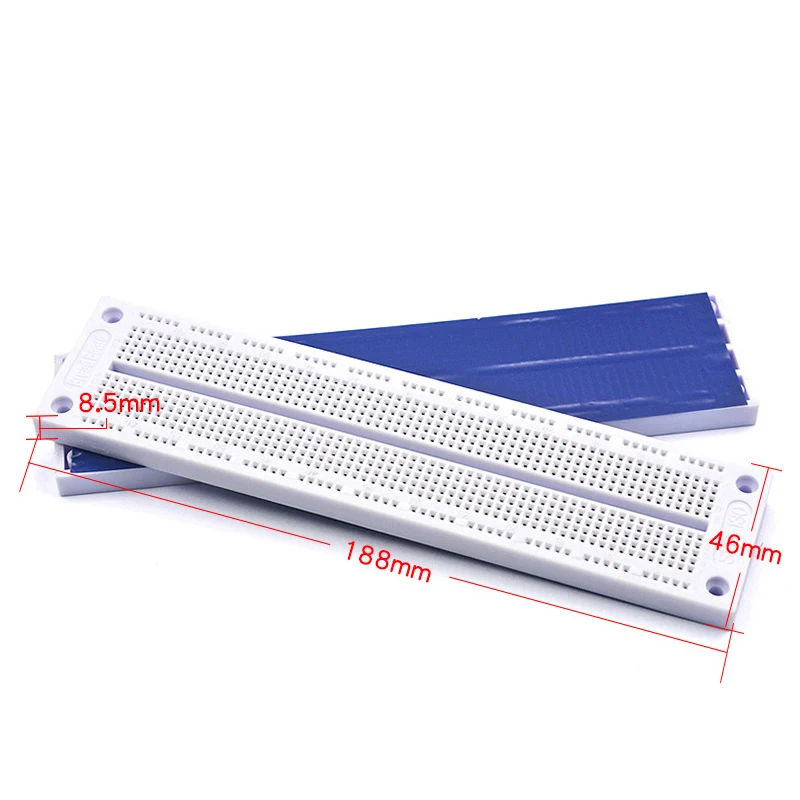 SYB-130 Breadboard 130 Tie-points Hole Circuit PCB Protoboard 188MM*46MM*8.5MM Test Bread Board Universal Plate Power Module