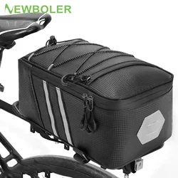 NEWBOLER Bicycle Rear Seat Bag MTB Bike Rack Bag Trunk Pannier Cycling Large Capacity Waterproof Travel Bag With Rain Cover