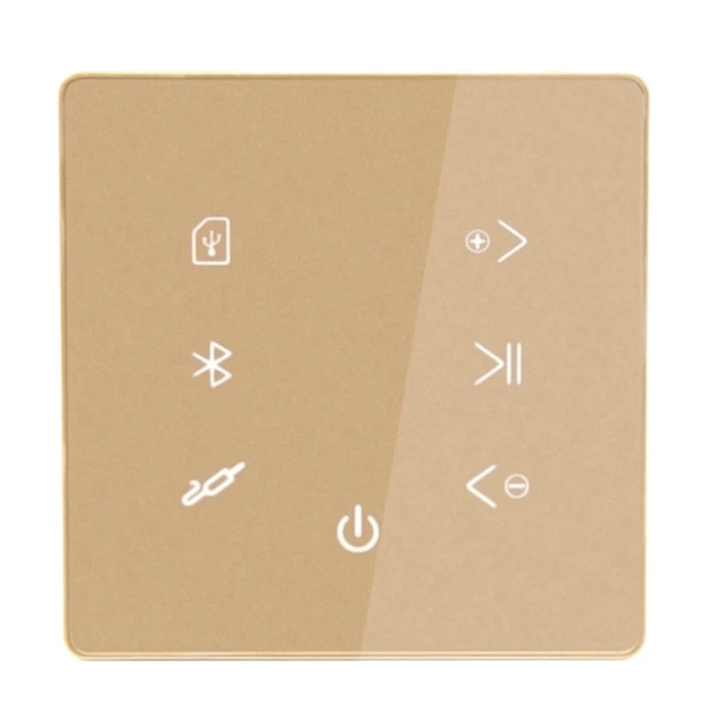 

Bluetooth Amplifier In Wall USB SD Card Music Panel Smart Home Background Audio System Stereo For Hotel Restaurant Gold