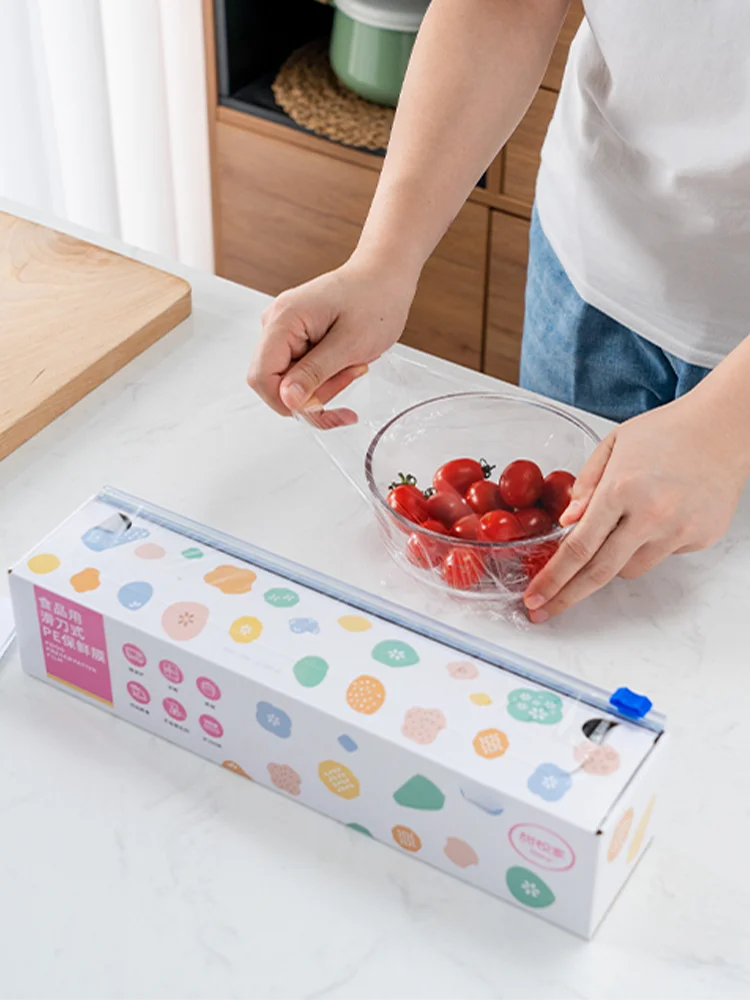 Saran Wrap, With Removable Slide-Cutter, Clear Plastic Food Wrapping Film Keep Food Fres