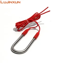 LUJINXUN U-shaped Submersible Low Voltage DC Heating Tube 12V/24V Electric Heating Element for Water Tank 1M Water Proof Wire