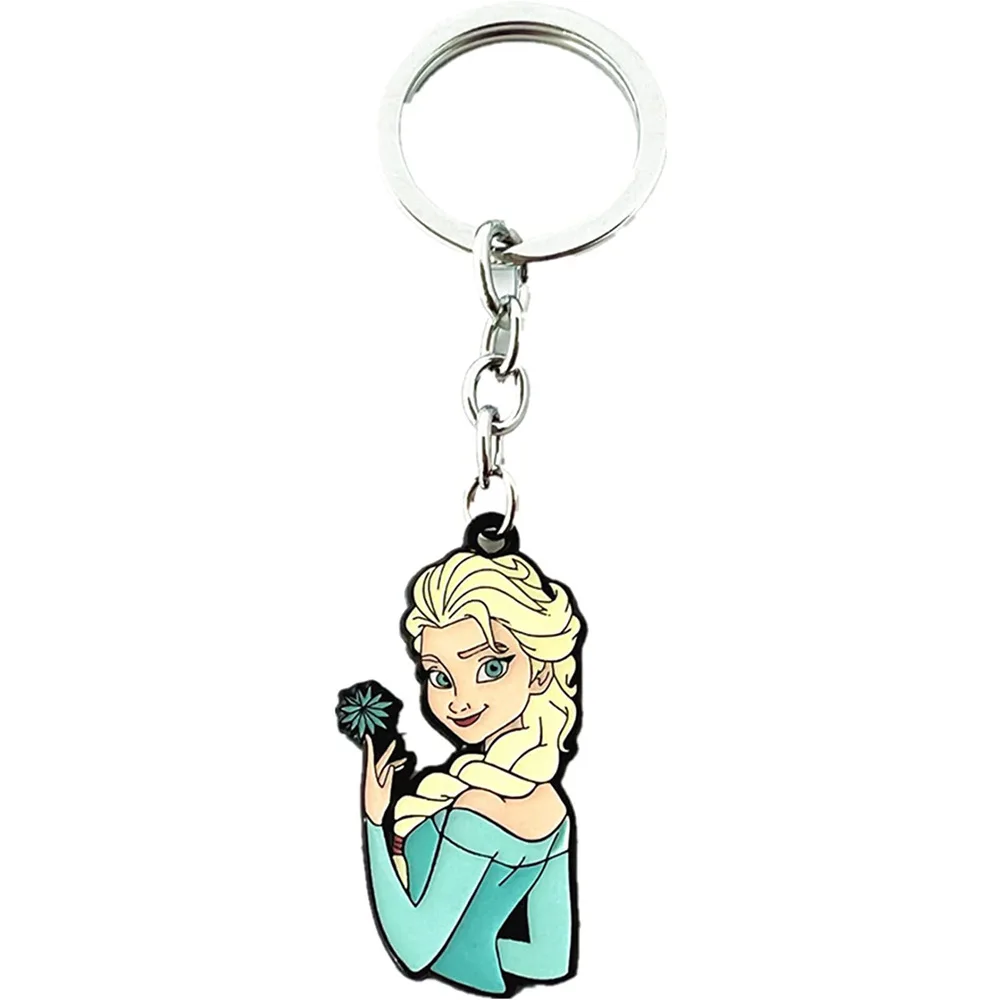 Disney New Cartoon Ice And Snow Fantasy Cinderella Princess Keychain Pendant Movie And Television Beauty And Beast Keychain