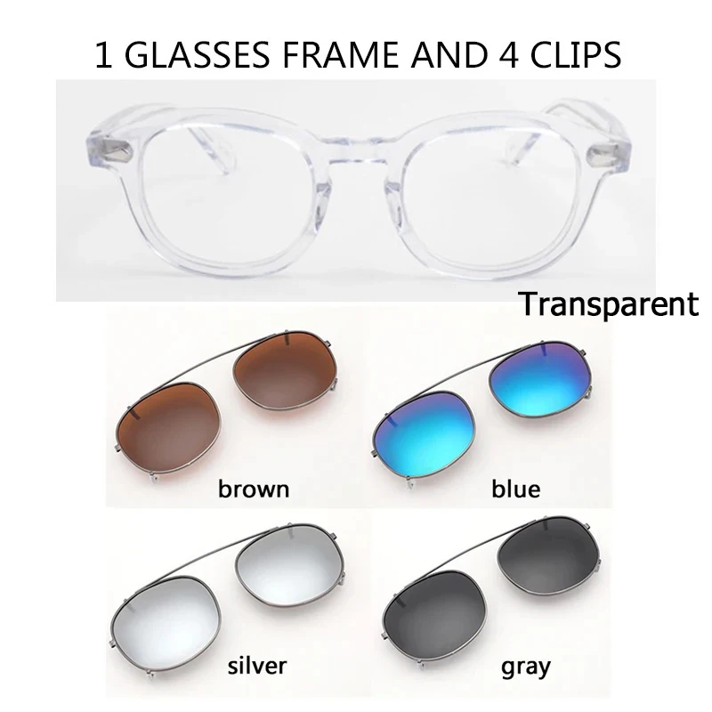 Runde Clip auf Sonnenbrille Frauen Polarisierte Linse UV400 Mann Johnny Depp Lemtosh Sonnenbrille Luxus Marke Vintage Schutzbrillen – Detail 16