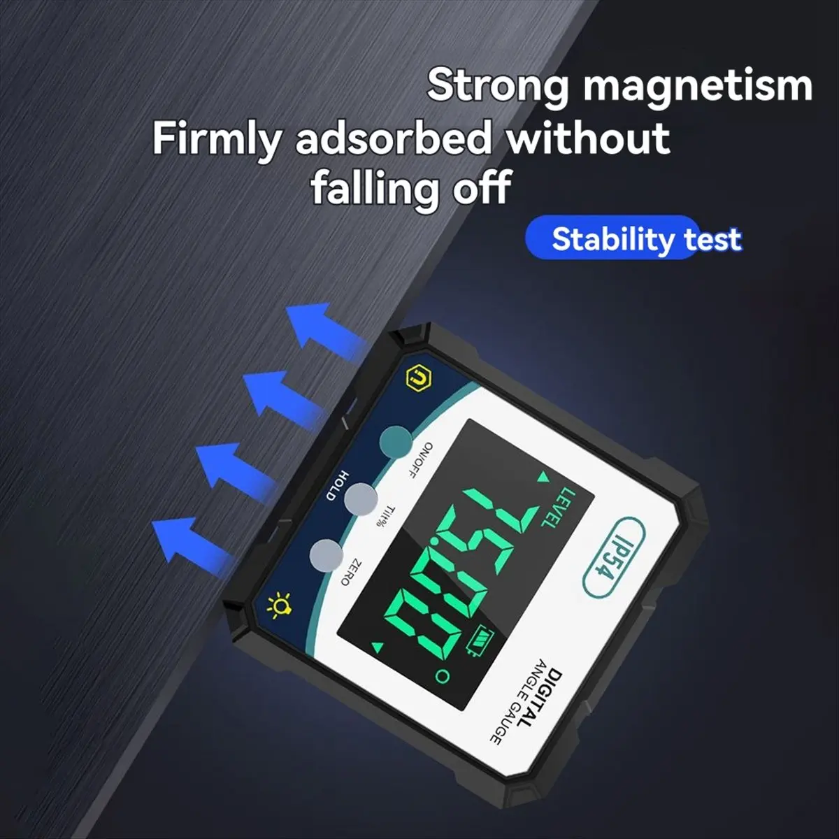 Punctual- مقياس زاوية المستوى الرقمي IP54 مع قاعدة مغناطيسية 360 ° مقياس الميل الرقمي الصغير منقلة مشطوفة إلكترونية #6