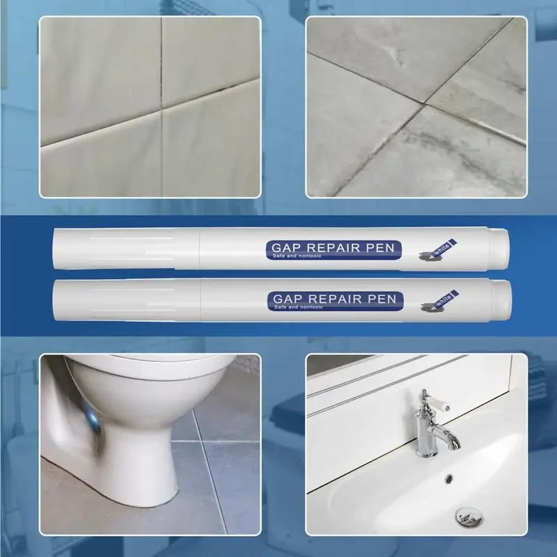 Tile Marker Grout Pen Wall Seam Pen White Caulk Seam Filler Repair Waterproof Sealer Floor Seam Repair Cleaner Paint Agents