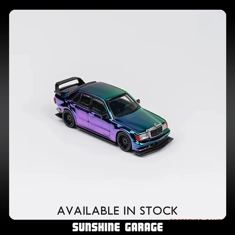 

DCM In Stock 1:64 190E EVO II Modified Red Electroplated Diecast Diorama Car Model Collection Miniature Toys