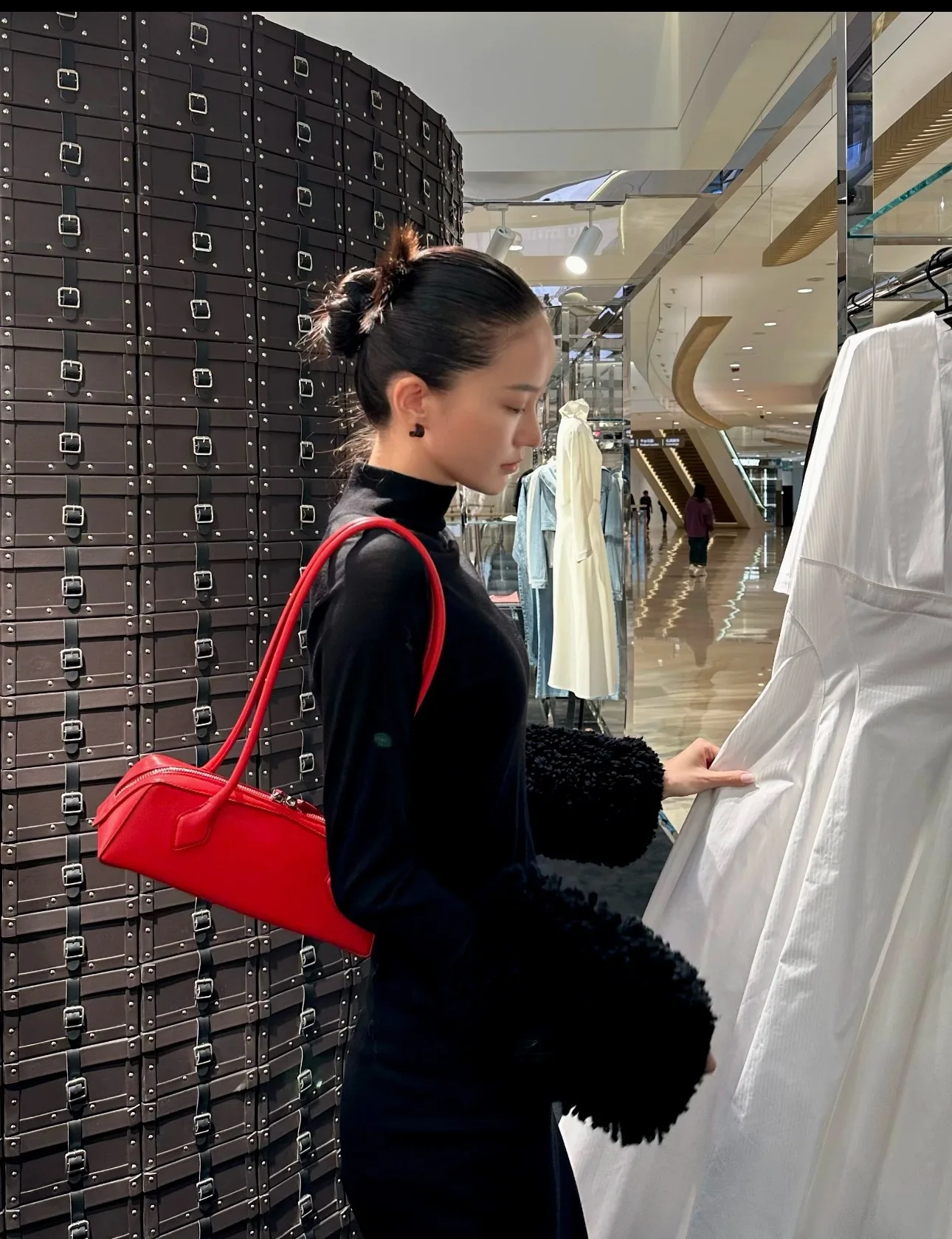 

Vintage Genuine Leather Women's Handbag Baguet Designer Bag Underarm Casual Commuting Versatile Single Shoulder Bag Long Strip