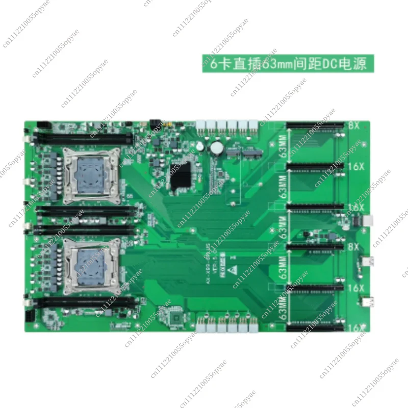 

Dual X99 Motherboard 6 GPU Support AI Model Training Computing Workstation Mainboard for Desktop Server