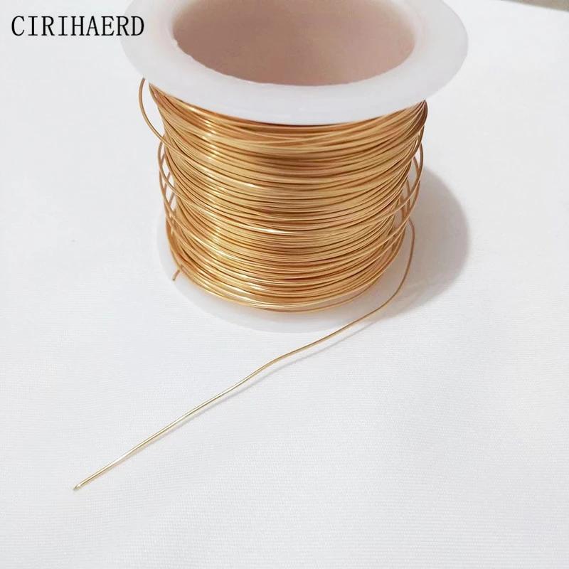 7 Types Size Silver/14K Gold Plated Brass Copper Wire For DIY Jewelry Making Accessories Supplies Beaded Materials Copper Wire