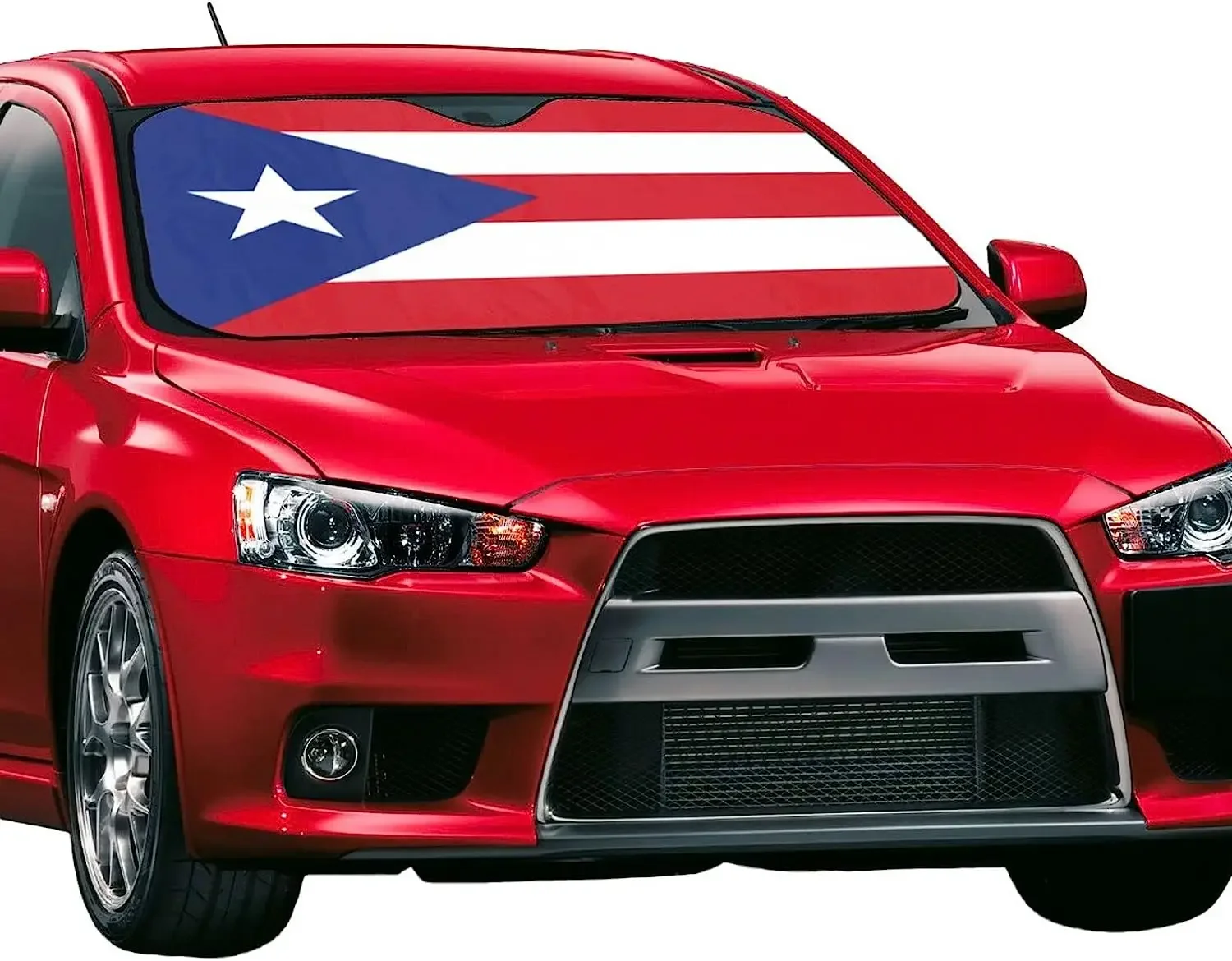 Car Windshield Sun Shade Puerto Rico Flag Auto Sunshade Car Front Window Covers Foldable Protector  Keeps Your Vehicle Cool