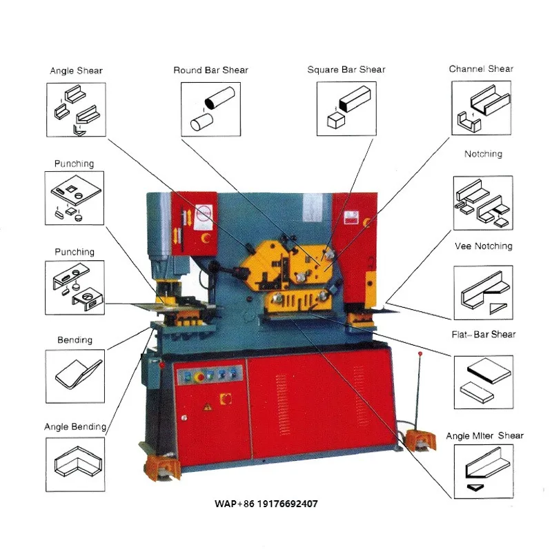 Factory Wholesale Q35y-16 Machinery Sales Hydraulic Ironworker Combined Punching Notching and Shearing Machine