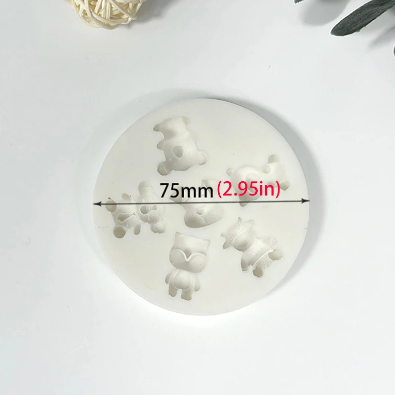 Bear Silicone Mold Teddy Bear Fondant Cake Decorating Tools DIY Animal Sugarcraft Mould Chocolate Moulds Cupcake Topper Molds