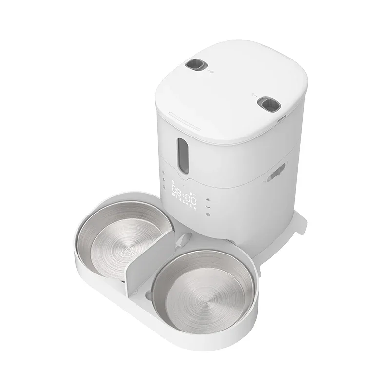 

Automatic pet feeder double bowl for dogs and cats, wifi control and 3L/6L capacity