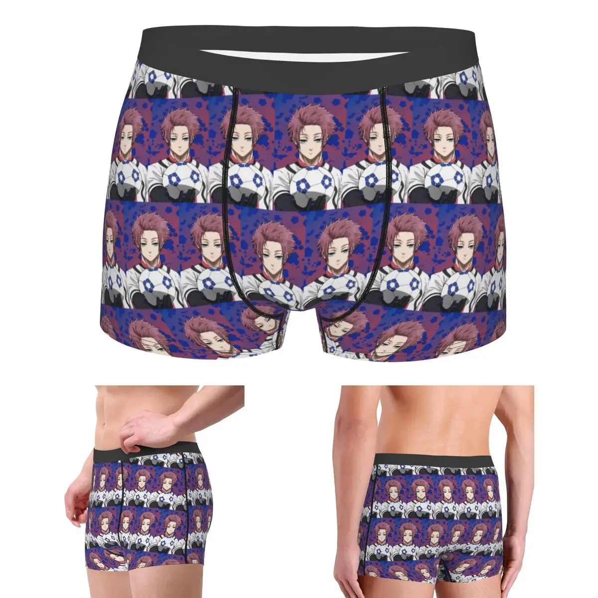 

Boxer Underpants Shorts Itoshi Sae Blue Lock Cartoon Anime Panties Men Ventilate Underwear for Homme Man Boyfriend Gifts