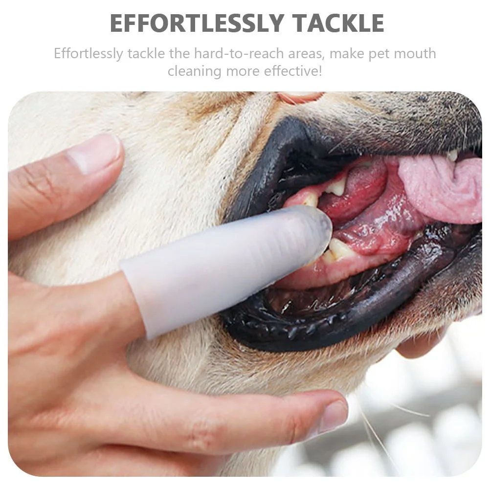 

Silicone Dog Toothbrush Finger Design Soft Pet Teeth Cleaning Tool Protective Gum Care Puppy Oral Care Dog Toothbrush