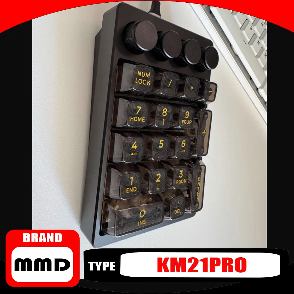 

MMD KM21Pro Numeric Keyboard Hot-swap Tri-Mode Knob Aluminum Designer Keypad VIa Custom Wireless Mechanical Keyboard Durable
