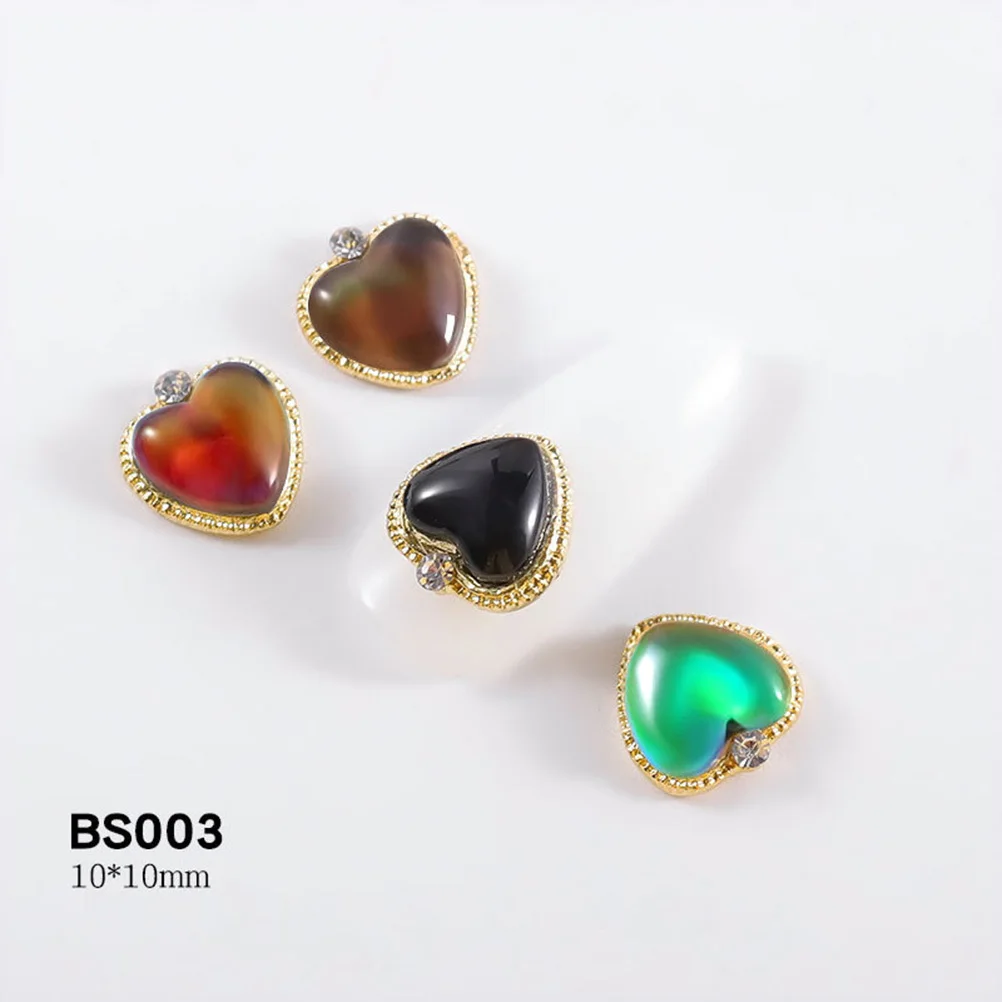 

1 set Warm Color Changing Cat Eye Stone Nail Art Decorations Opal Shiny Nail Ornament For Women Girls Party Holiday Events