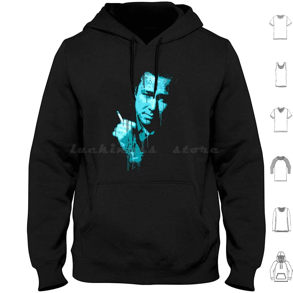 Bill Hicks ( Blue ) Hoodies Long Sleeve Stencil Graphic Vector Urban Comic Up Bill Stand Hero Comedian Hicks