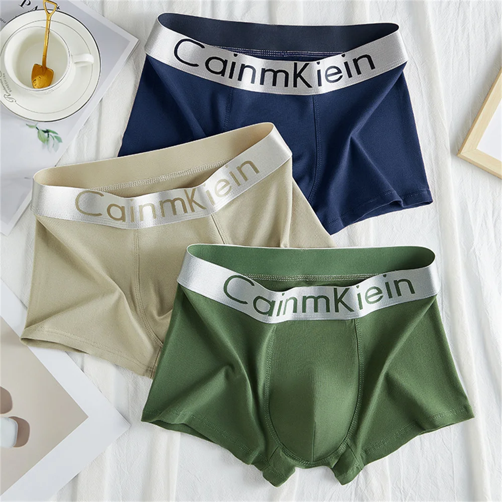 3 Stuks Heren Katoenen Ondergoed Boxershort Heren Onderbroek Comfortabele Shorts Mannelijk Slipje Ondergoed Voor Heren