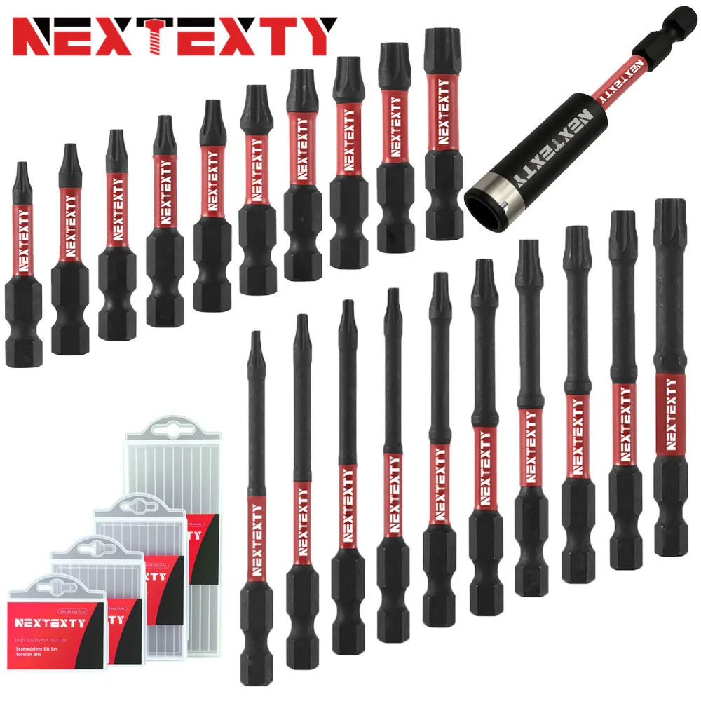 Jeu d'embouts de tournevis Torx T7-T40 25-150mm, avec boîte, clé à vis à tige hexagonale magnétique robuste à Impact, embout étoile en acier allié S2