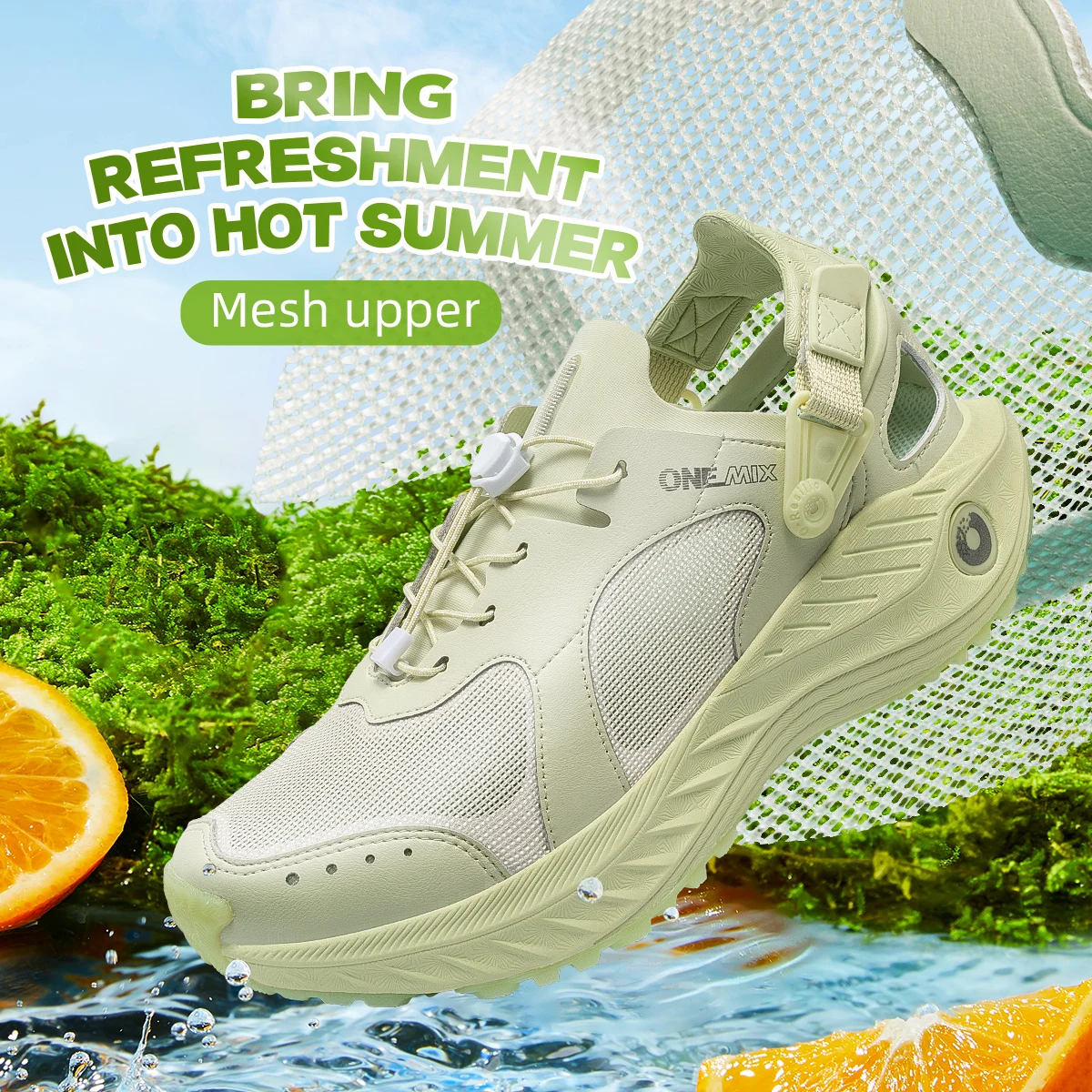 ONEMIX Unisex Summer Breathable Quick Dry Water Shoes Non Slip Outdoor River Trekking Lightweight Walking Sneakers