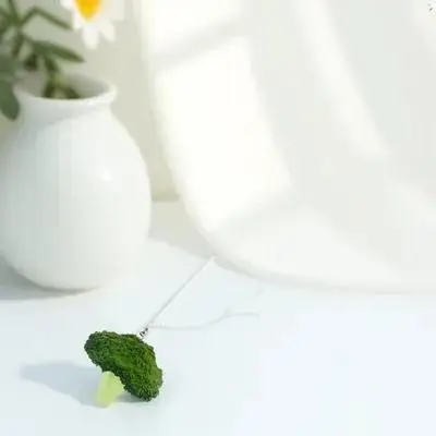 قلادة بروكلي نسائية على شكل قطرة قلادة مجوهرات بسيطة للمراهقين سلسلة ترقوة أنيقة مزخرفة فكرة هدية للارتداء اليومي