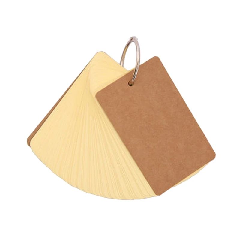 50PCS Karty indeksowe Uwaga Karty z Pierścieniami Binder Wersja Karta Unruted Card