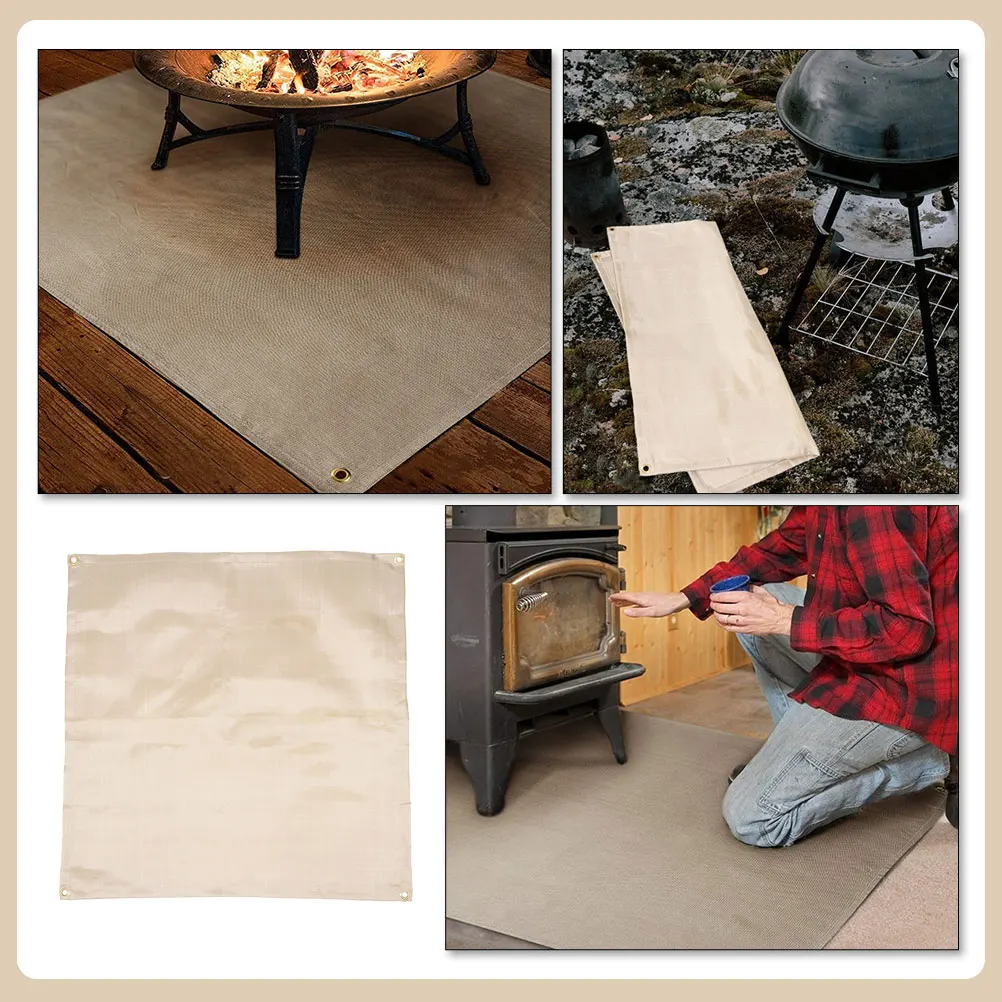 بطانية مقاومة للحريق من الألياف الزجاجية المرنة قابلة للدوران للتخييم والشواية في الهواء الطلق وبطانية مقاومة للحرارة