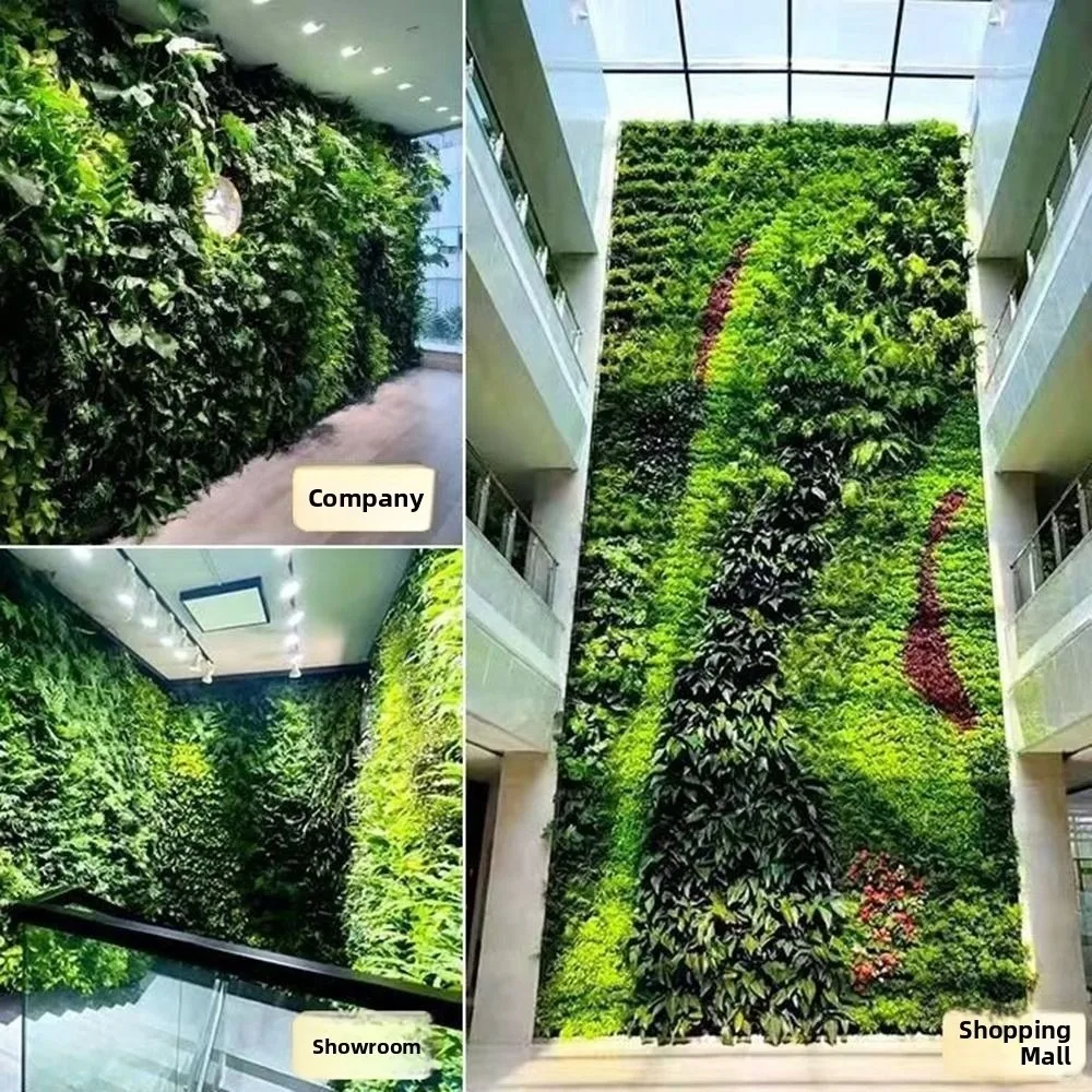 

60*40cm Artificial Plant Wall Panel DIY Flower Simulation Maple Plant Sheet Green UV Protection Artificial Fern Grass