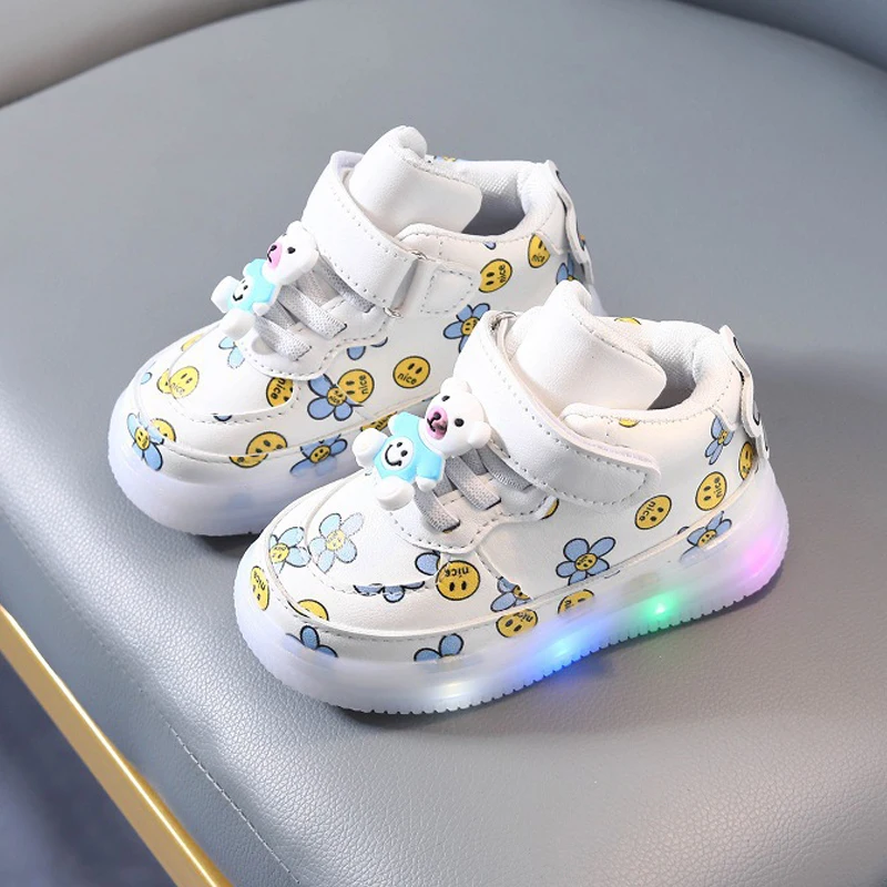 EACHIN Children Lighted Sneakers Baby Girls Spring Autumn New Walking Shoes Boys Fashion Sport Running Sneaker Kids Casual Flats