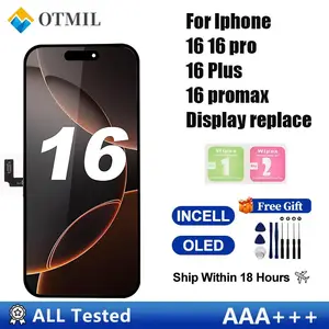 Bilashmart iPhone 16 Pro Max LCD 16Pro Display 3D Touch Digitizer Assembly 16Plus Soft OLED iPhone 16 Pro Screen Replacement Parts