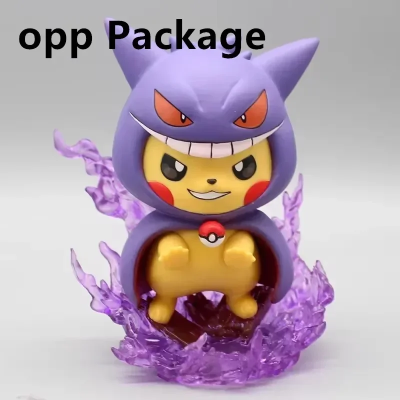 12 cm großes Pokemon-Figurenset – Pikachu Gengar Charizard Cosplay-Modellpuppe, süße Sammlerstatue, Geschenk für Anime-Fans