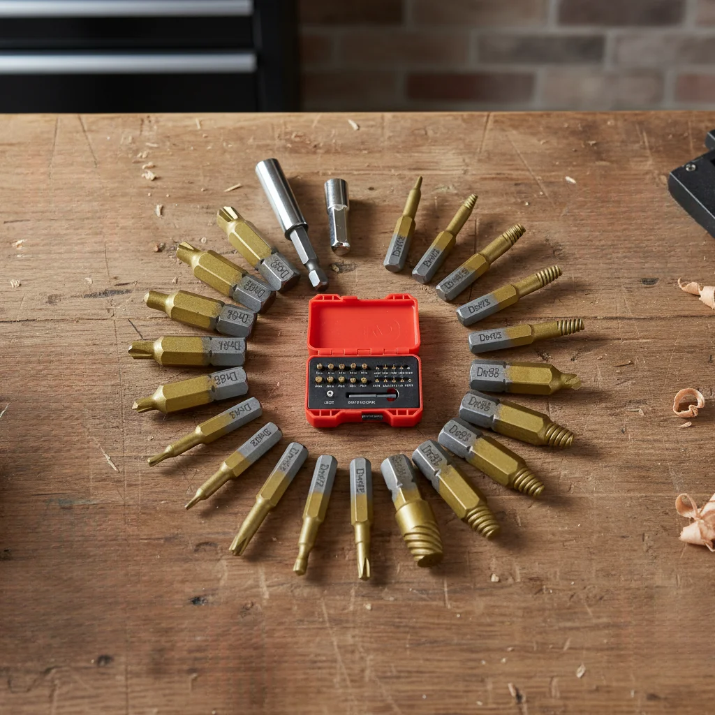 

22pcs Screw Extractor With Magnetic Extension Bit Holder Socket Adapter Kit Power Tools Hexagonal Handle Screw Remover Parts Kit