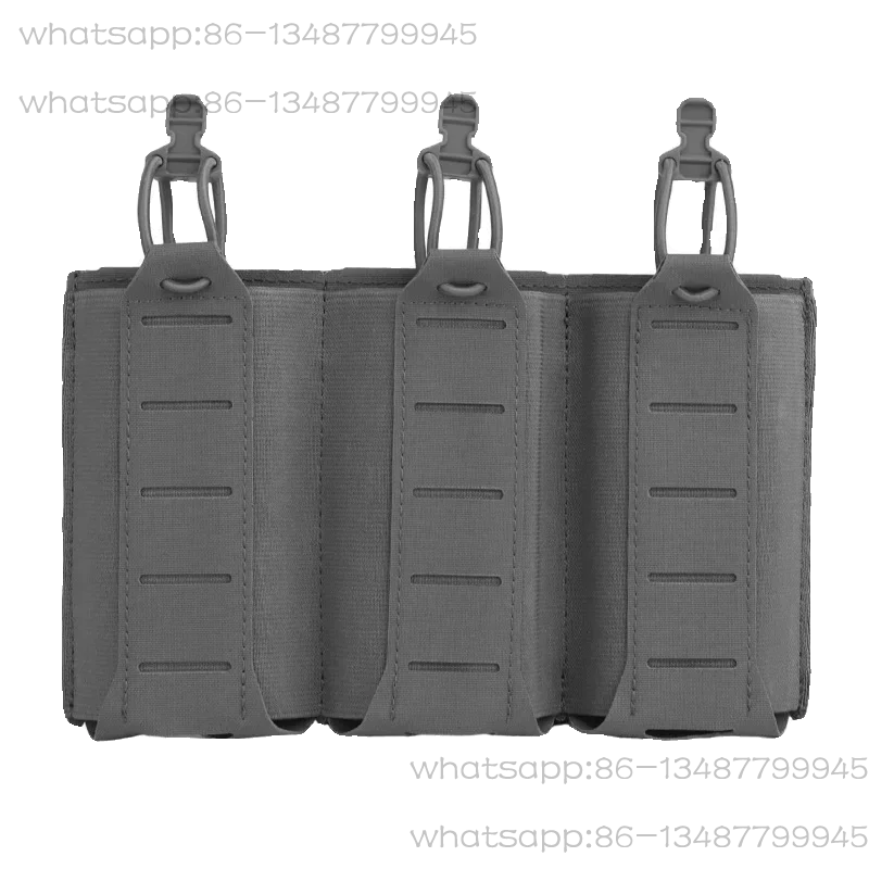 Outdoor Triple Magazine Pouch, 5.56/7 Multifunctional Tactical Storage Pack for Wargame Cosplay