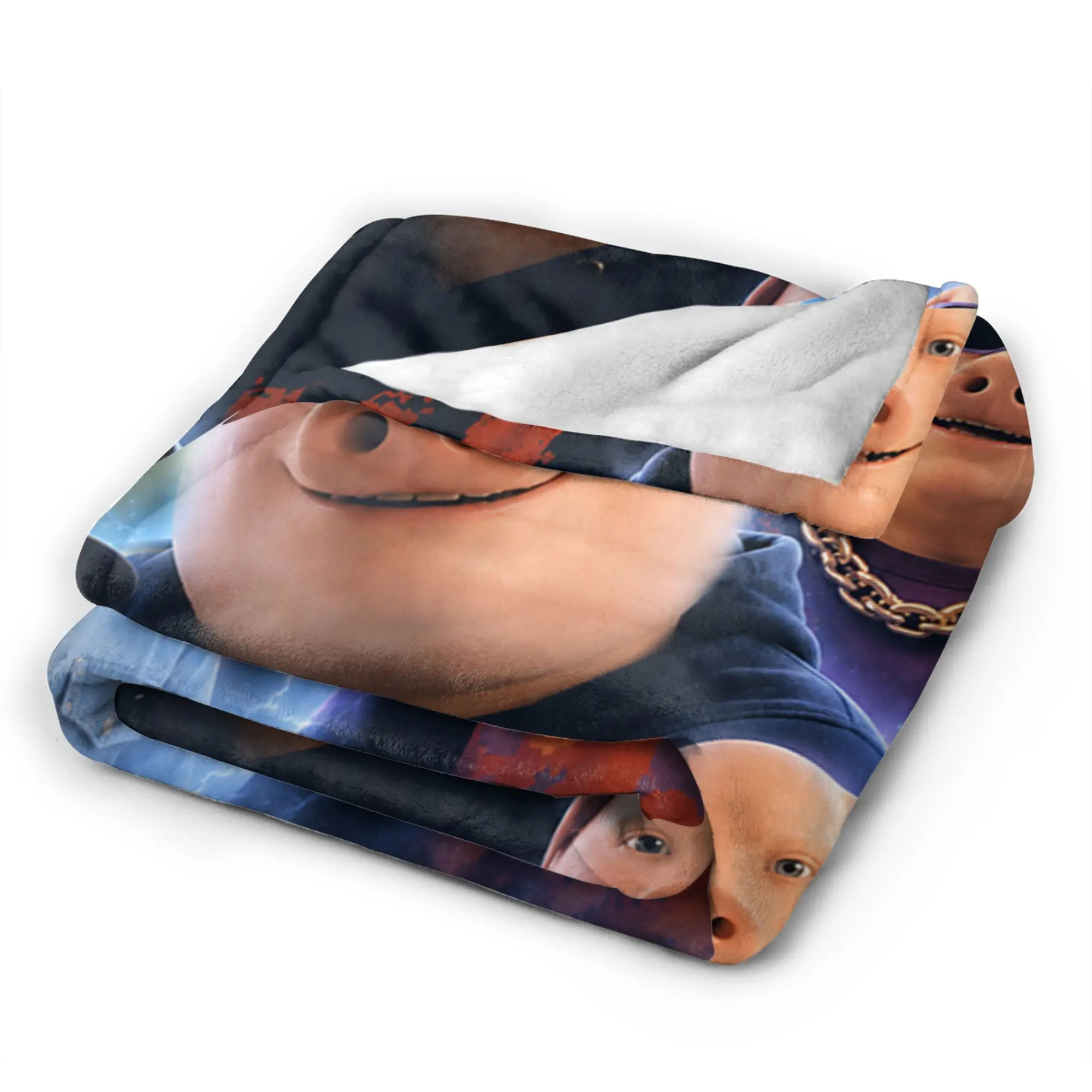 Funny John Pork Meme Vintage John Pork Bootleg Flannel Blanket Girls Throw Blanket Autumn Living Room Bedspread Sofa Bed Cover