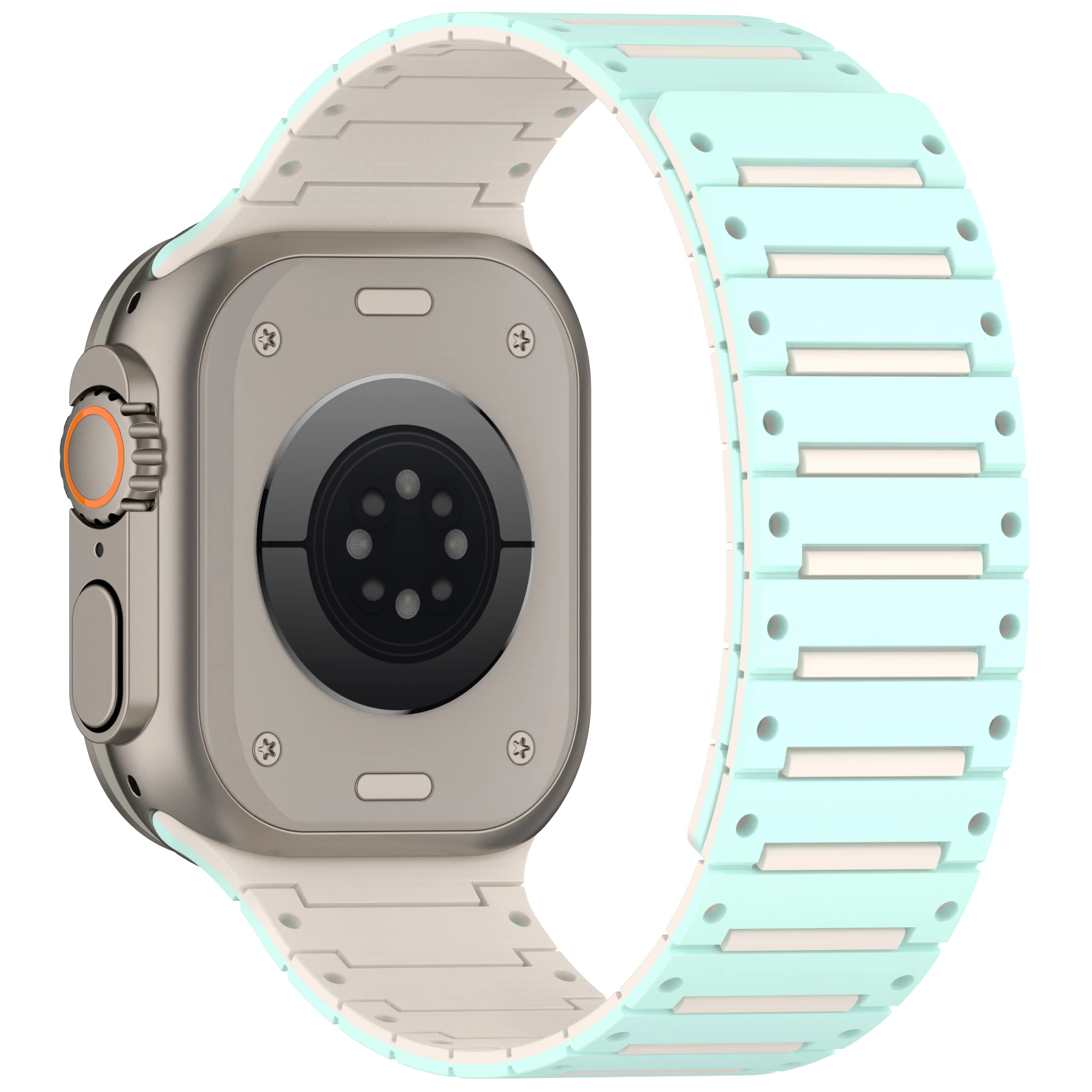 Correa de silicona para Apple Watch, pulsera informal de 42/44/45/46/49MM, pulsera magnética para iwatch ultra series 10/9/8/7/6/5/4/SE