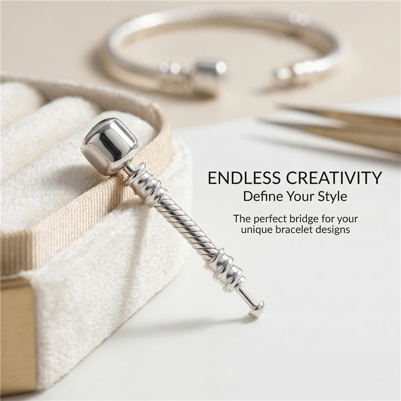 Heißer Verkauf Original 925 Silber Armband-Verlängerung Passend für Original Markenarmbänder Verlängert Damen DIY Exquisites Schmuck-Geschenk – Detail 13