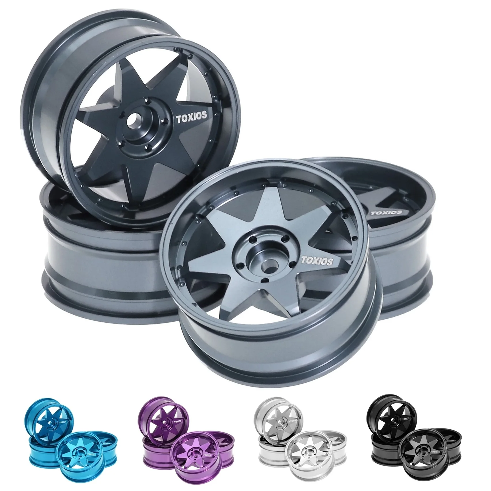 

4 шт. 52 мм 1/10 RC бортовой гоночный автомобиль, металлический обод колеса, ступицы колес для Tamiya XV01 TT01 Kyosho HSP HPI Sakura Traxxas RedCat