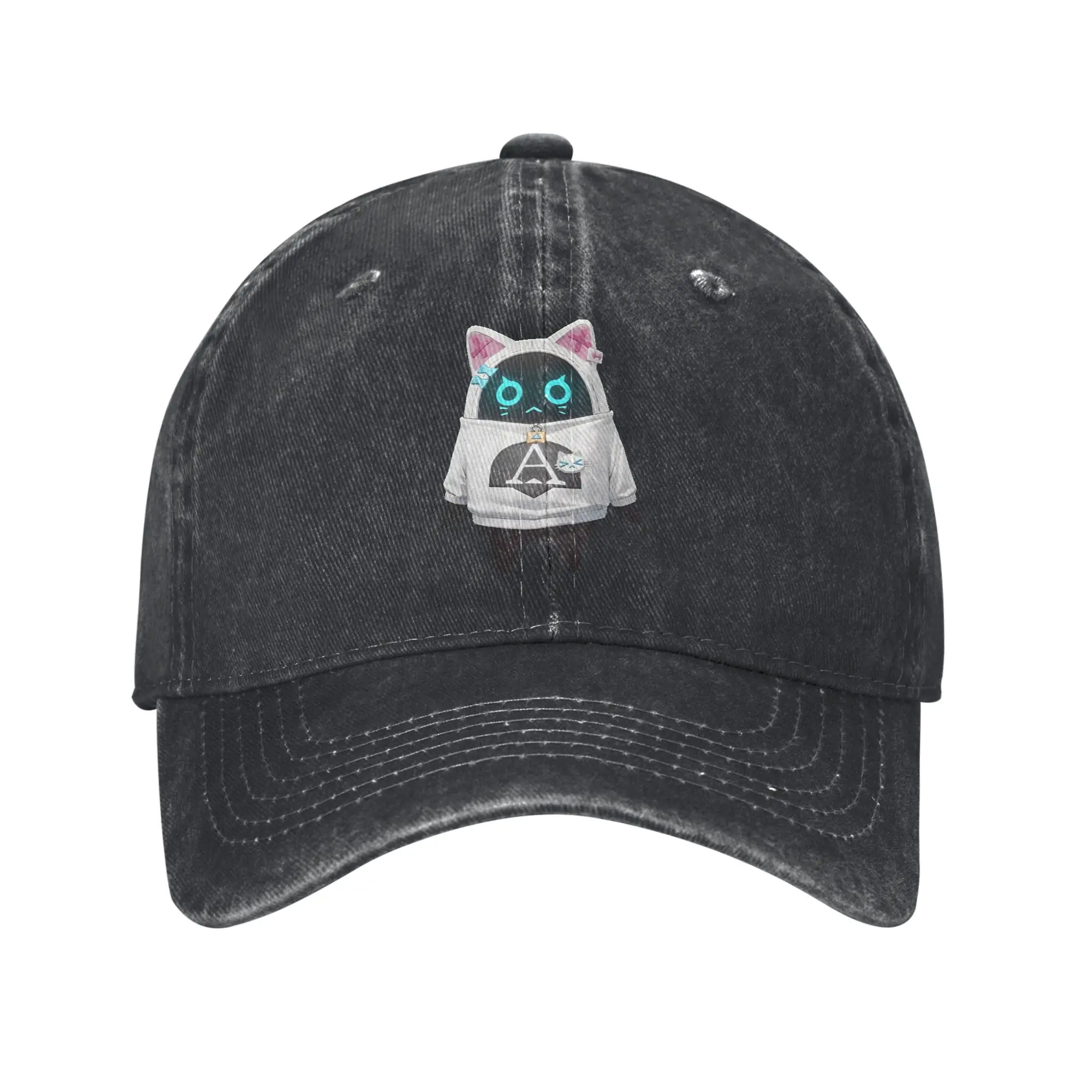 Boné de Beisebol Fashion Meowboo A Zenless Zone Zero Unissex em Jeans Desgastado, Boné de Sol para Todas as Estações, Ajustável para Viagem